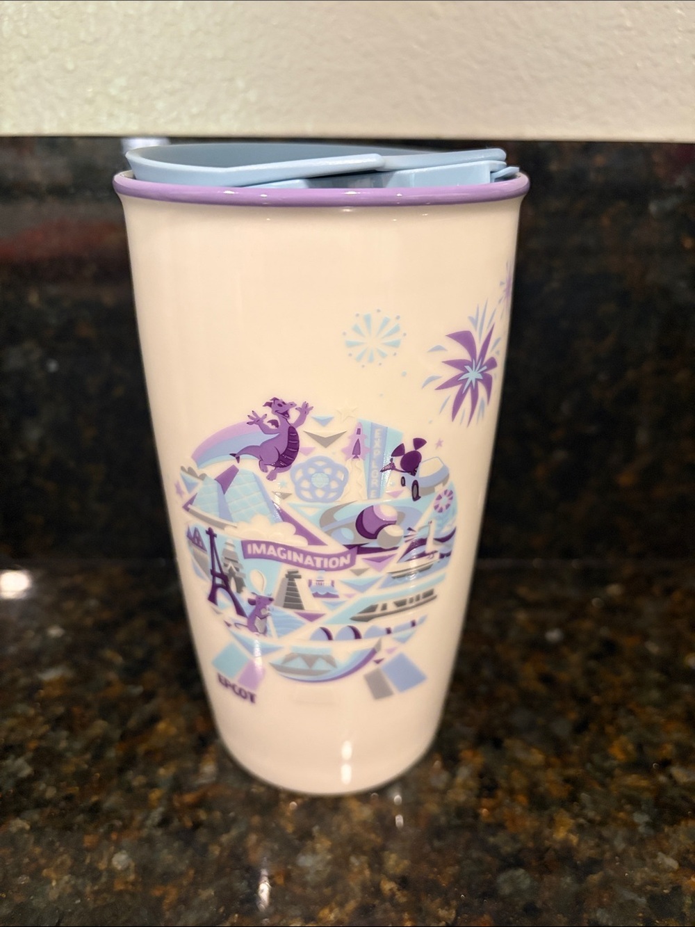 Disney Starbucks Epcot Ceramic Tumbler with Lid